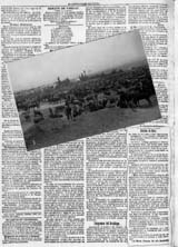 Página del periódico donde aparece la reseña a la Segunda Feria y foto de la misma en los Llanos del Ángel